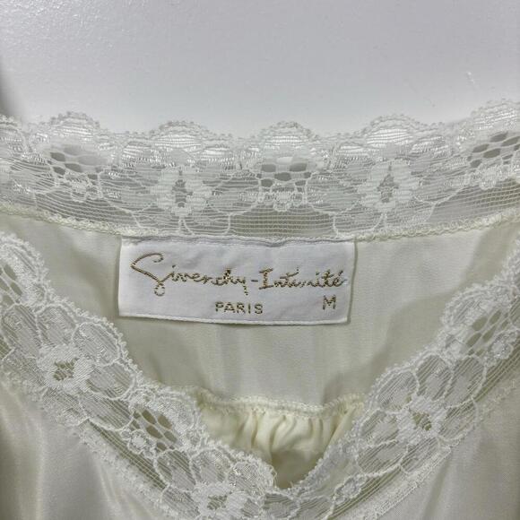 Vintage Givenchy Intimates Silk Blend Night Gown Lace Trim Coquette Whimsy Fairy - Picture 6 of 9